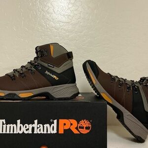 Timberland PRO Men's Brown and Gray Boots